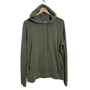 Lululemon City Sweat Hoodie Mens L Olive Green Pullover Sweatshirt Pockets